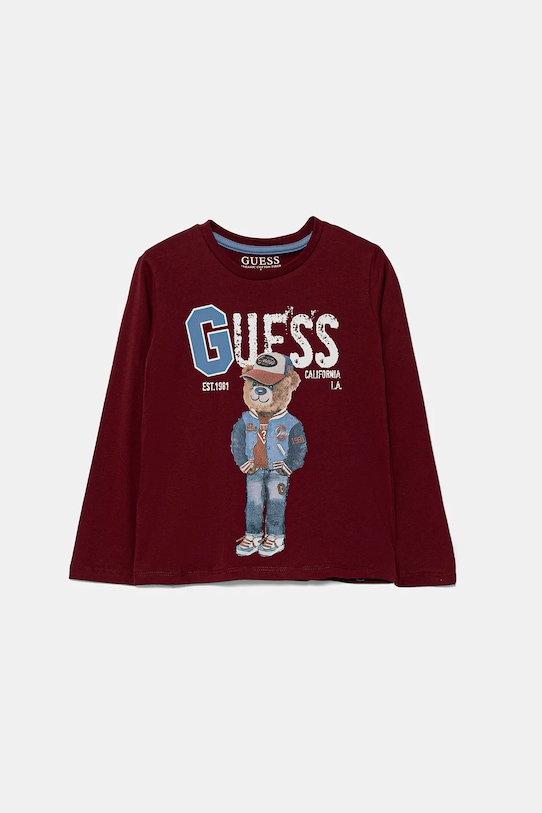 Детская хлопковая водолазка Guess, бордовый
Детская хлопковая водолазка Guess, бордовый