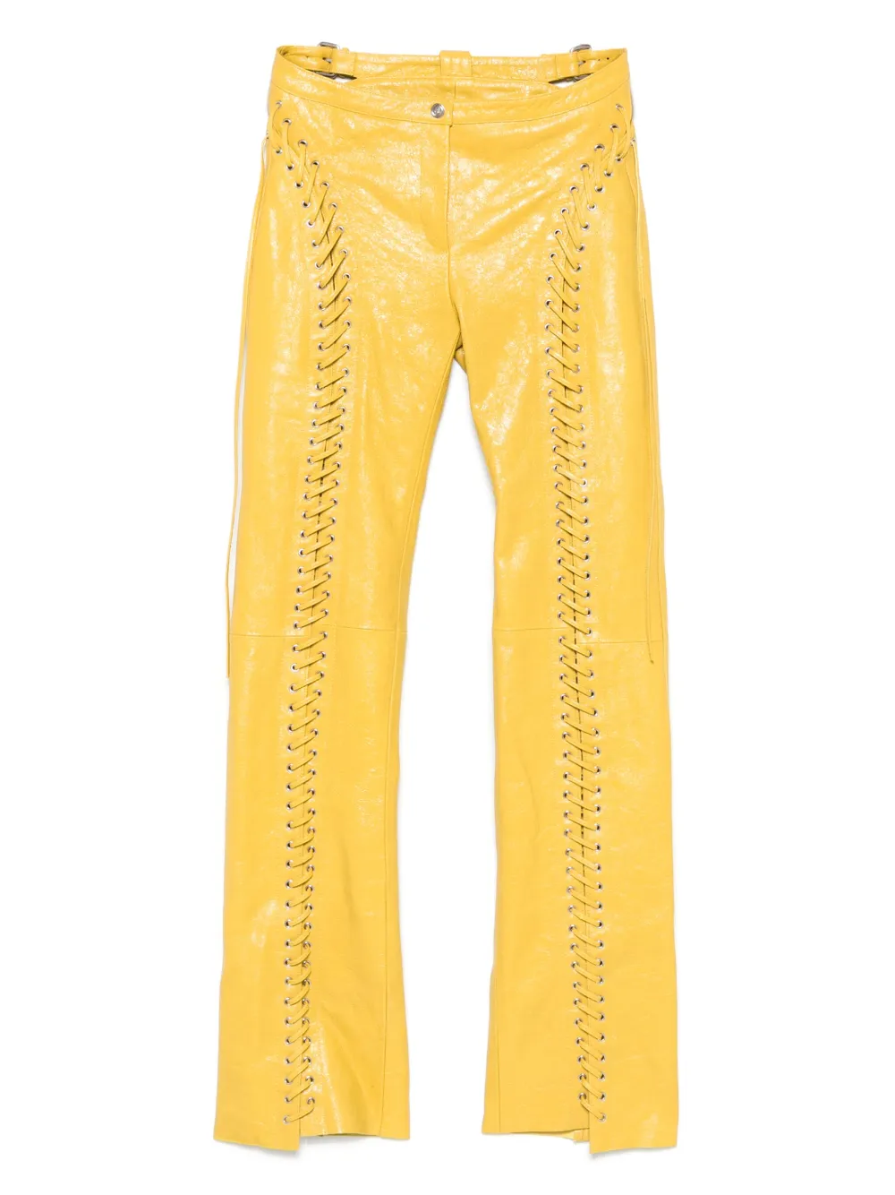 Кожаные брюки с эффектом кракле BLUMARINE, желтый
Кожаные брюки с эффектом кракле BLUMARINE, желтый