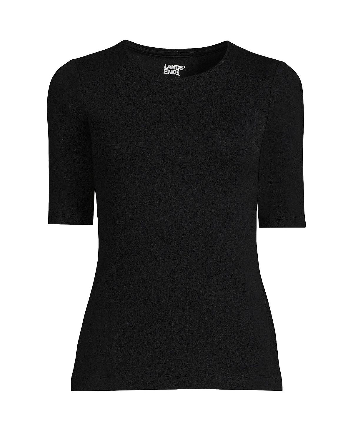 Женский легкий трикотажный топ с круглым вырезом и рукавами до локтя больших размеров Lands' End, черный
Женский легкий трикотажный топ с круглым вырезом и рукавами до локтя больших размеров Lands' End, черный