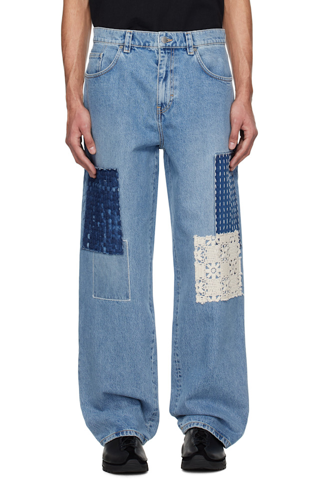 Джинсы расслабленного кроя в стиле пэчворк Axel Arigato, синий
Джинсы расслабленного кроя в стиле пэчворк Axel Arigato, синий