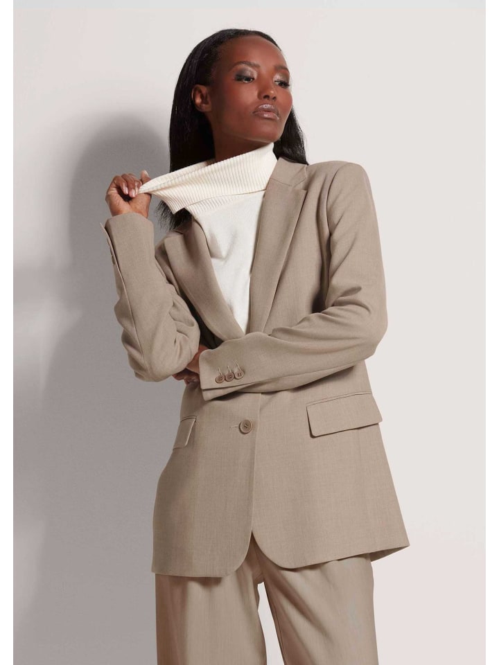 MADELEINE Однобортный блейзер из эластичной ткани, цвет капучино / кремовый / меланж
MADELEINE Однобортный блейзер из эластичной ткани, цвет капучино / кремовый / меланж