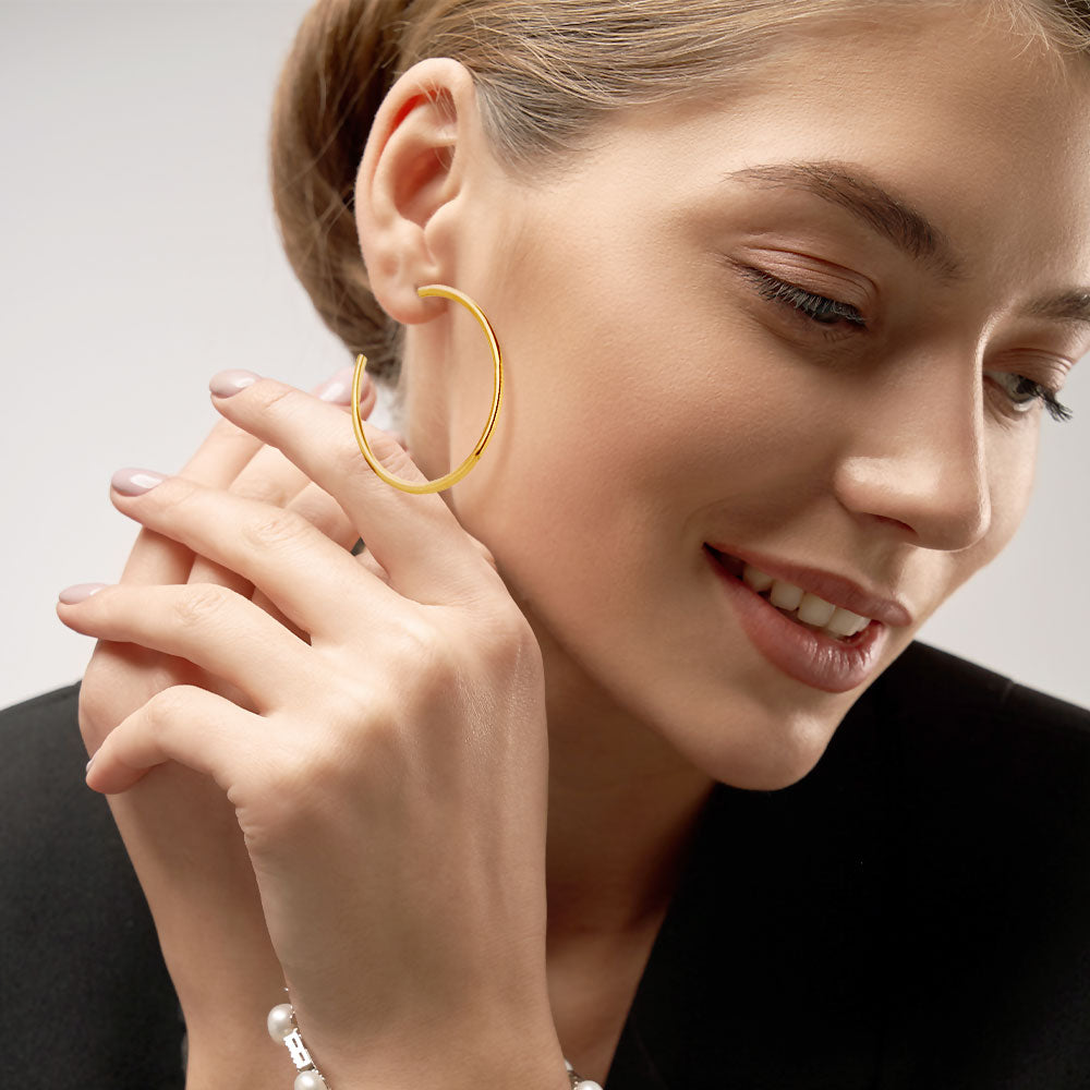 Классические серьги-кольца с покрытием из 14-каратного золота - золото Fashnzfab, золотой
Классические серьги-кольца с покрытием из 14-каратного золота - золото Fashnzfab, золотой