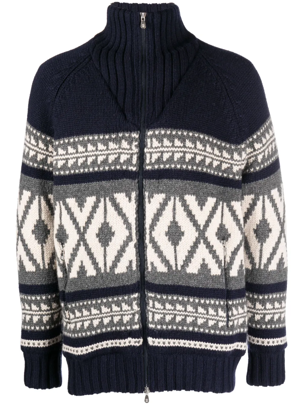 Кардиган на молнии с узором аргайл Brunello Cucinelli, синий
Кардиган на молнии с узором аргайл Brunello Cucinelli, синий