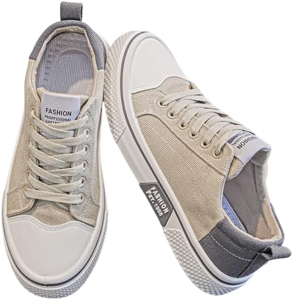 Мужские дышащие кроссовки из холста, повседневные низкие, подходят для улицы или вождения, всесезонные шнуровки для скейтборда Hhhchpm, бежевый
Мужские дышащие кроссовки из холста, повседневные низкие, подходят для улицы или вождения, всесезонные шнуровки для скейтборда Hhhchpm, бежевый