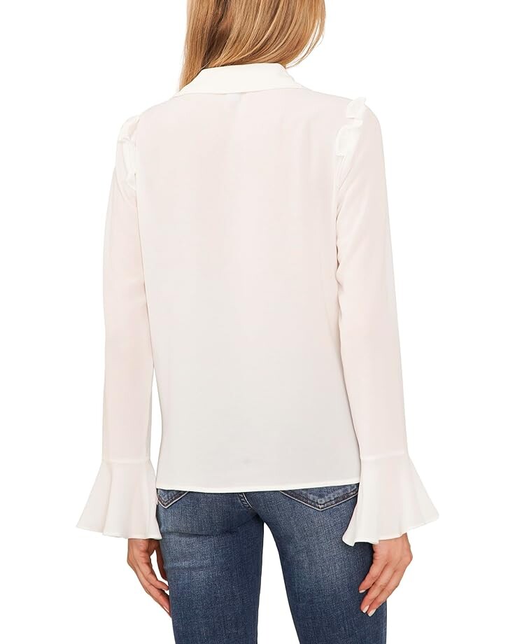 Блуза CeCe Collared Long Sleeve Ruffled Bow Blouse, цвет New Ivory
Блуза CeCe Collared Long Sleeve Ruffled Bow Blouse, цвет New Ivory