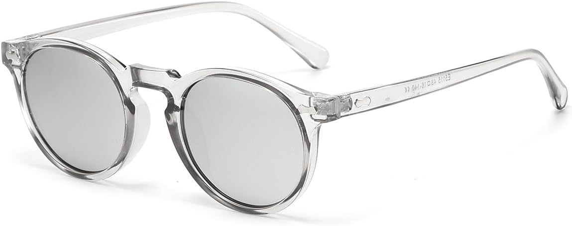 NIDOVIX Винтажные поляризованные солнцезащитные очки для мужчин и женщин, круглые, в стиле ретро, классические, модные, с защитой от УФ-излучения UV400, C9 Transparent Grey/Silver Mirror
NIDOVIX Винтажные поляризованные солнцезащитные очки для мужчин и женщин, круглые, в стиле ретро, классические, модные, с защитой от УФ-излучения UV400, C9 Transparent Grey/Silver Mirror