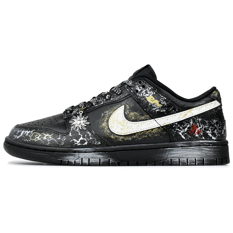 Nike Мужские износостойкие низкие скейтбордные кроссовки Dunk, черный, белый, золотые
Nike Мужские износостойкие низкие скейтбордные кроссовки Dunk, черный, белый, золотые