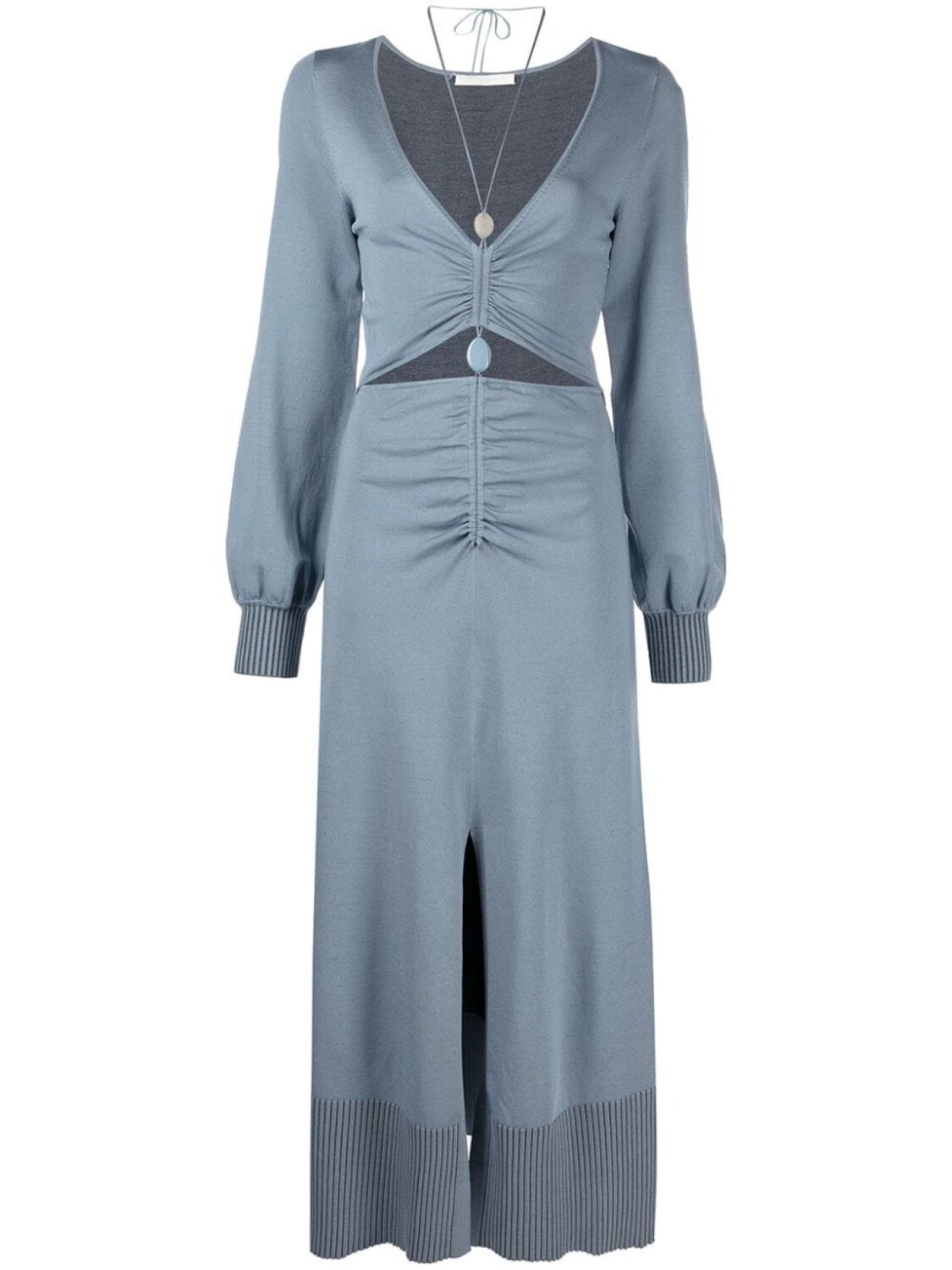 Simkhai платье миди со сборками и вырезом, синий
Simkhai платье миди со сборками и вырезом, синий