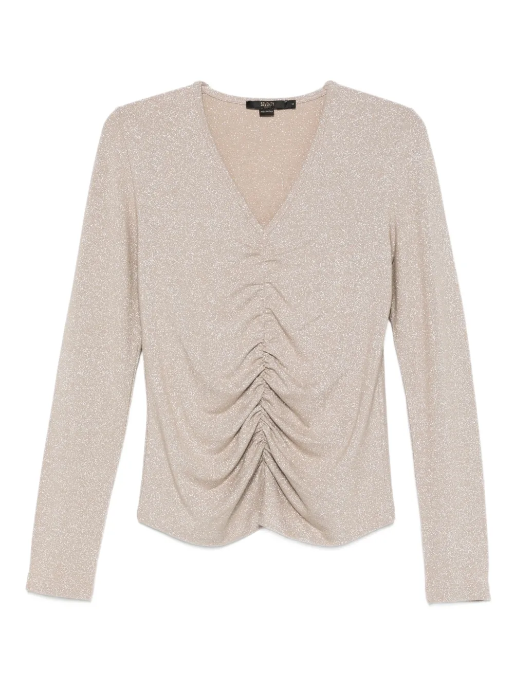 Топ с V-образным вырезом и сборками Seventy, золотой
Топ с V-образным вырезом и сборками Seventy, золотой