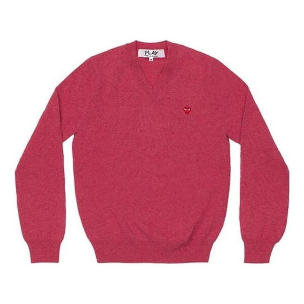 Свитер v-neck pullover with small red heart 'pink' Comme Des Garcons Play, розовый
Свитер v-neck pullover with small red heart 'pink' Comme Des Garcons Play, розовый