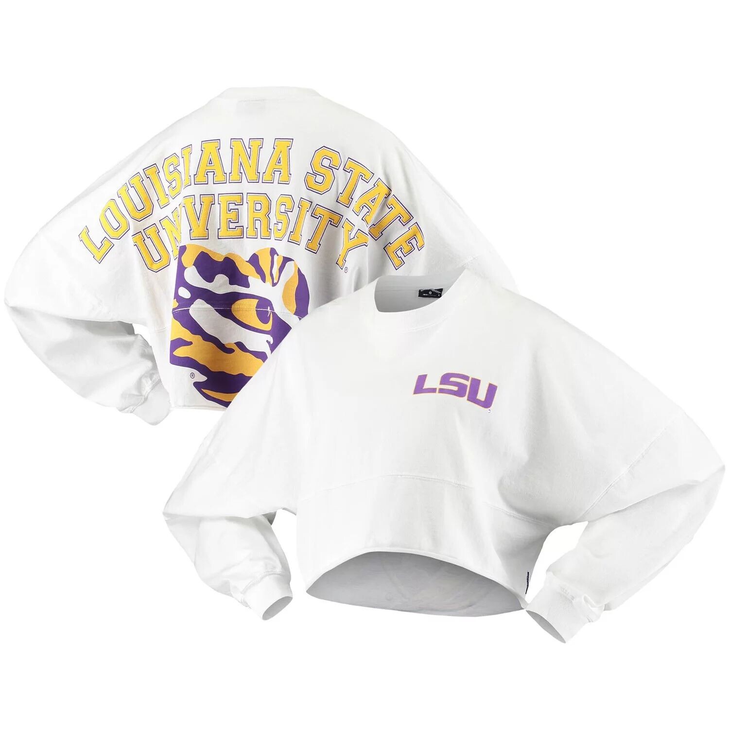 Женская белая укороченная трикотажная футболка с длинными рукавами LSU Tigers с необработанным подолом, Белый, Женская белая укороченная трикотажная футболка с длинными рукавами LSU Tigers с необработанным подолом
Женская белая укороченная трикотажная футболка с длинными рукавами LSU Tigers с необработанным подолом, Белый, Женская белая укороченная трикотажная футболка с длинными рукавами LSU Tigers с необработанным подолом