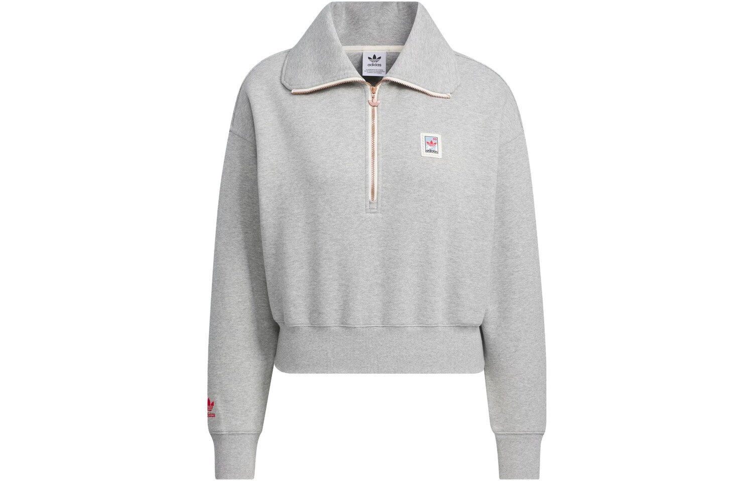 Свитшот женский, средний, серый, меланжевый Adidas Originals 
Свитшот женский, средний, серый, меланжевый Adidas Originals