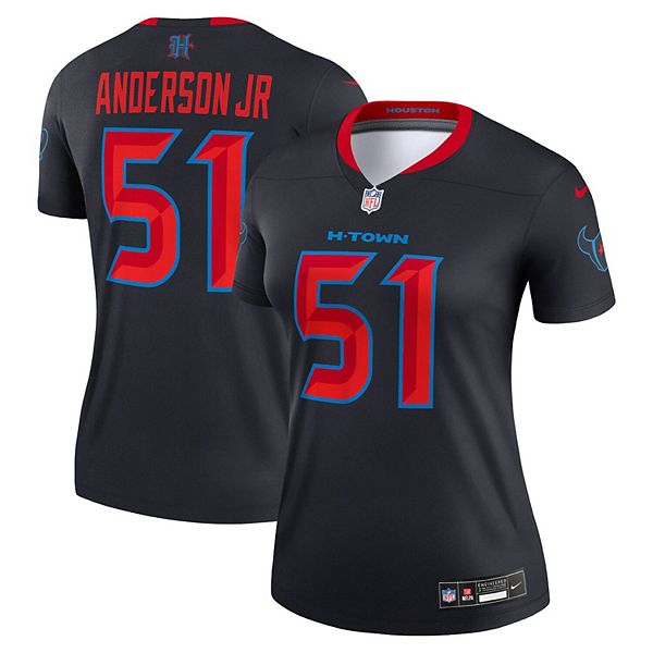 Женская футболка Will Anderson Jr Navy Houston Texans Alternate Legend Player Performance Nike
Женская футболка Will Anderson Jr Navy Houston Texans Alternate Legend Player Performance Nike