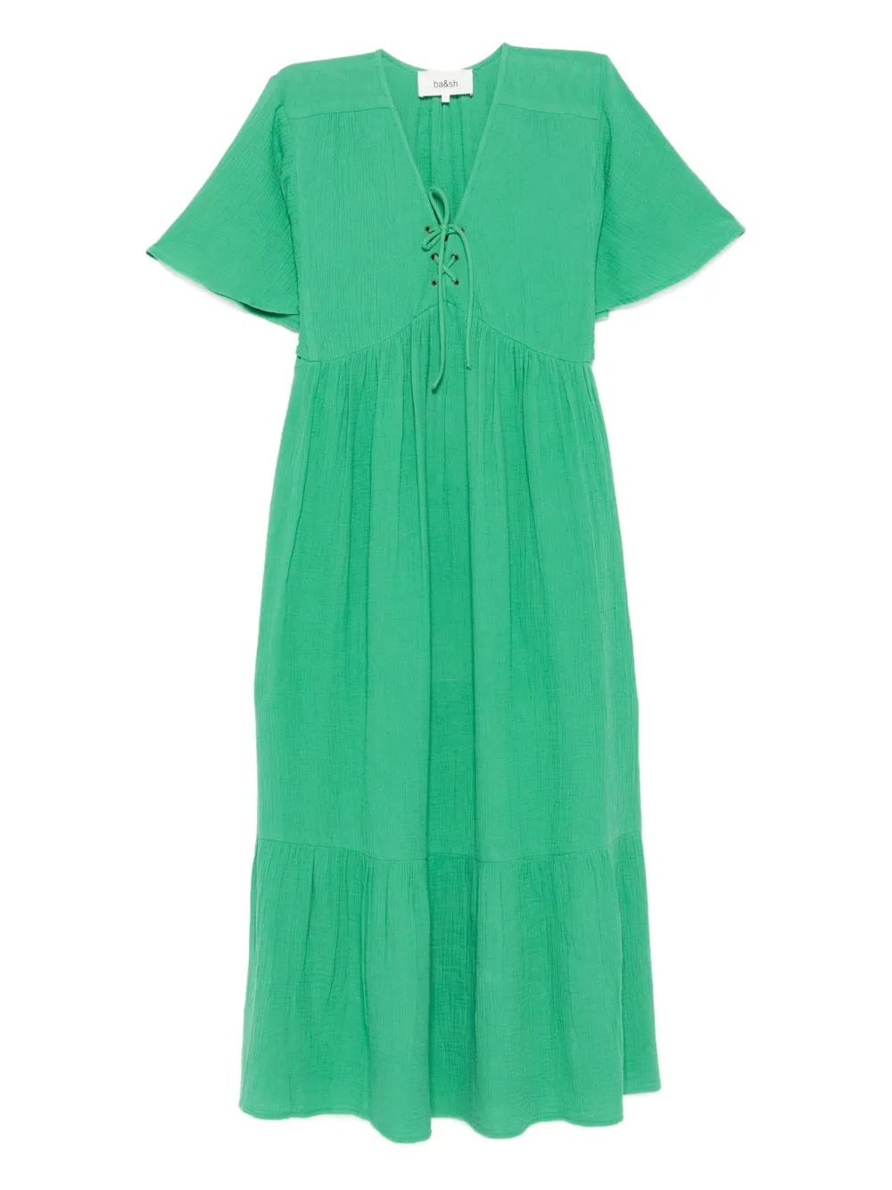 Платье миди со шнуровкой Ba&Sh, зеленый 
Платье миди со шнуровкой Ba&Sh, зеленый