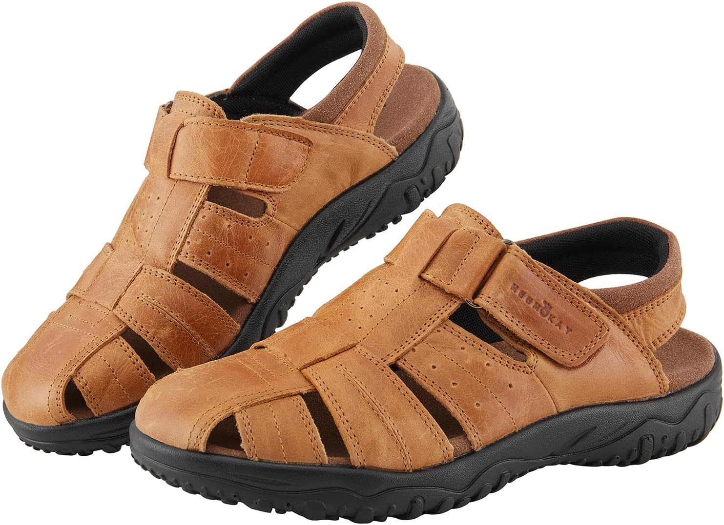 Мужские сандалии MGGMOKAY для рыбалки, летние, из натуральной кожи, дышащие, для активного отдыха, с закрытым носком, Tan
Мужские сандалии MGGMOKAY для рыбалки, летние, из натуральной кожи, дышащие, для активного отдыха, с закрытым носком, Tan