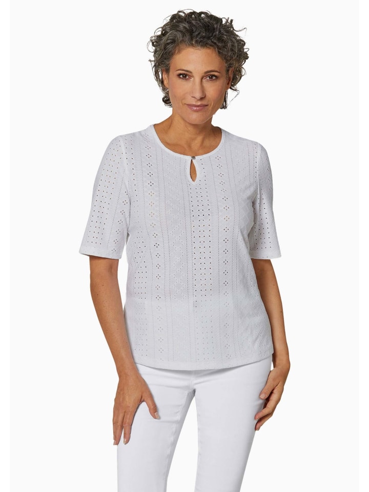 Женственная кружевная рубашка белого цвета GOLDNER
Женственная кружевная рубашка белого цвета GOLDNER