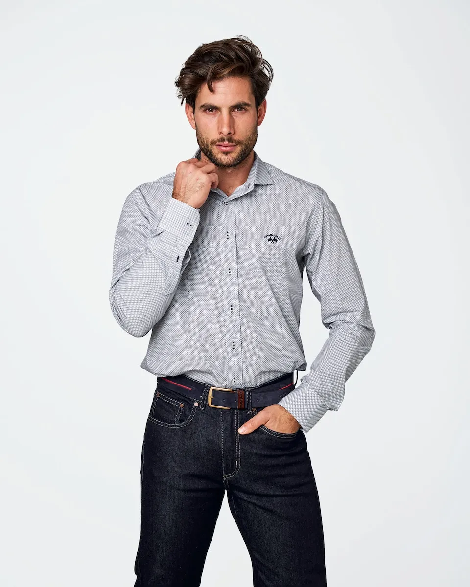 Мужская рубашка поплин классического кроя с фантазийным принтом Spagnolo, многоцветный
Мужская рубашка поплин классического кроя с фантазийным принтом Spagnolo, многоцветный