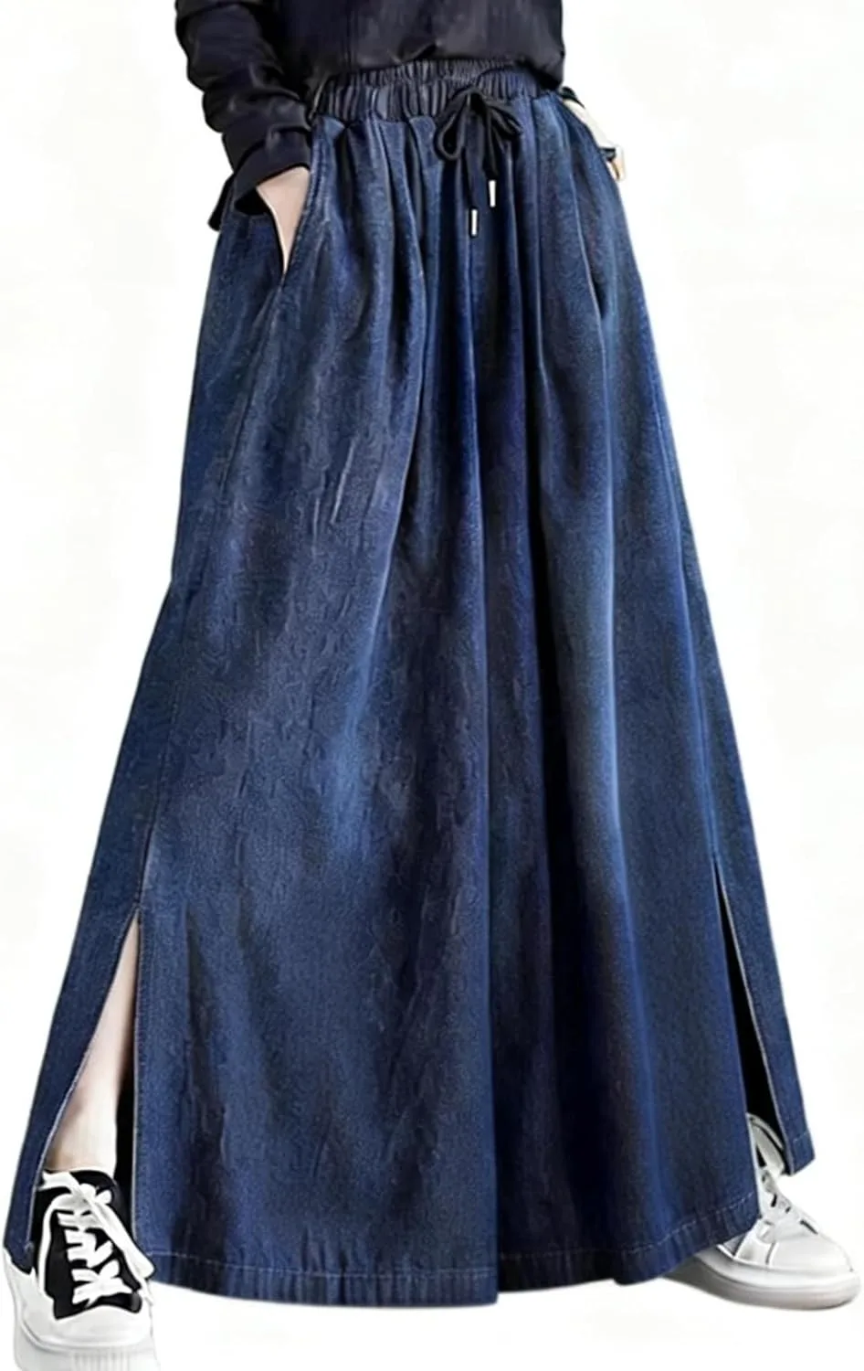 Женские джинсы Duberess с потертостями, широкие, на высокой талии, с эластичным поясом
Женские джинсы Duberess с потертостями, широкие, на высокой талии, с эластичным поясом