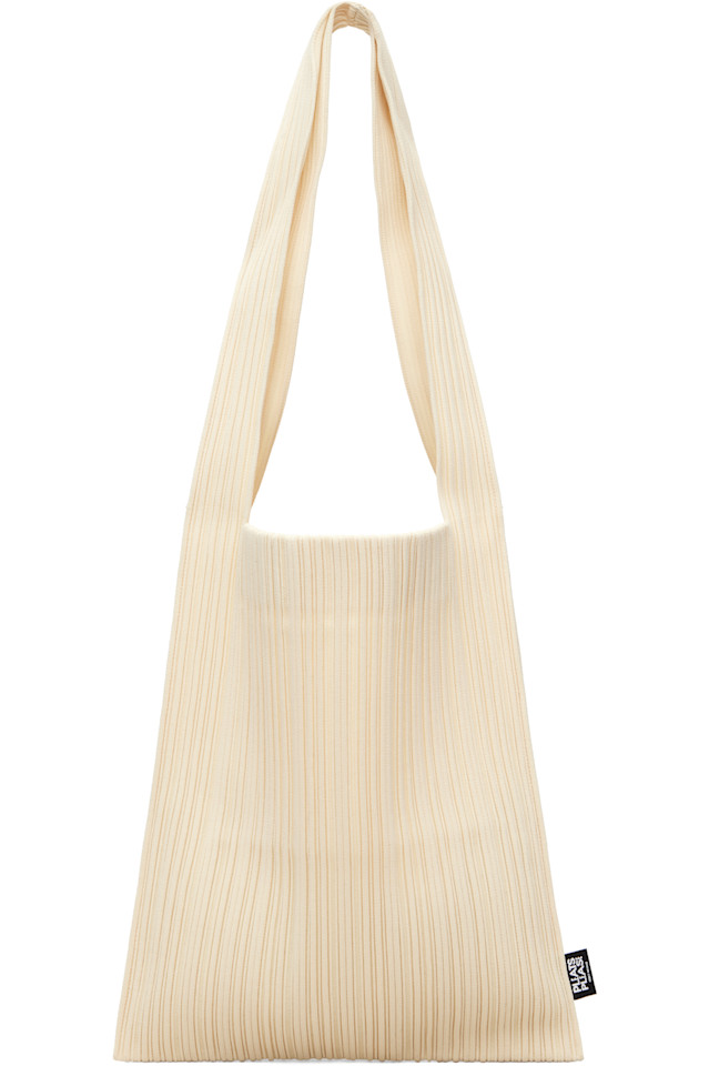 Pleats Please Issey Miyake Бежевая вязаная сумка из крепа
Pleats Please Issey Miyake Бежевая вязаная сумка из крепа