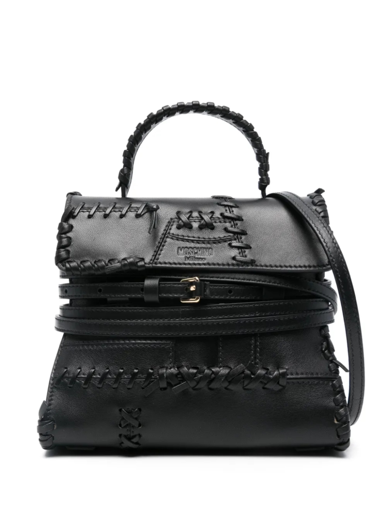 Кожаная сумка-тоут Moschino, черный
Кожаная сумка-тоут Moschino, черный