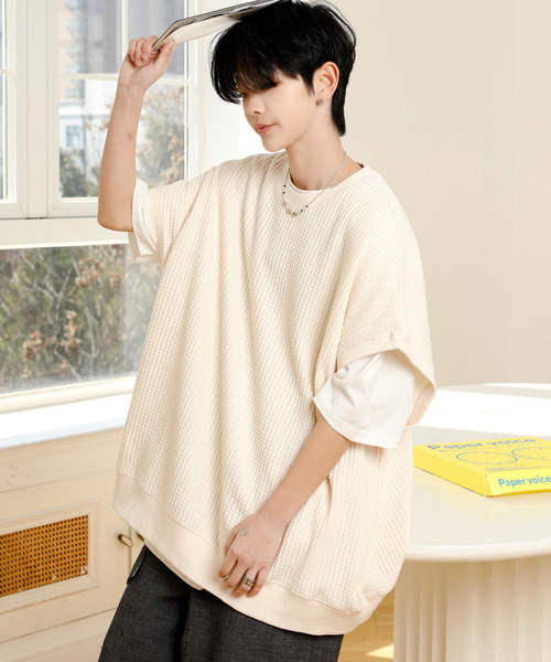 Жилет вафельный свободного кроя, футболка, комплект многослойный Neos, цвет слоновая кость
Жилет вафельный свободного кроя, футболка, комплект многослойный Neos, цвет слоновая кость