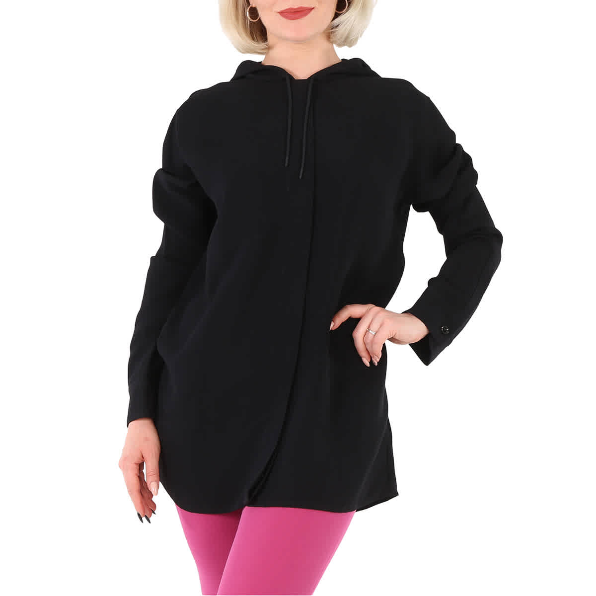 Свободный топ с капюшоном из вискозы с монограммой Burberry, черный
Свободный топ с капюшоном из вискозы с монограммой Burberry, черный