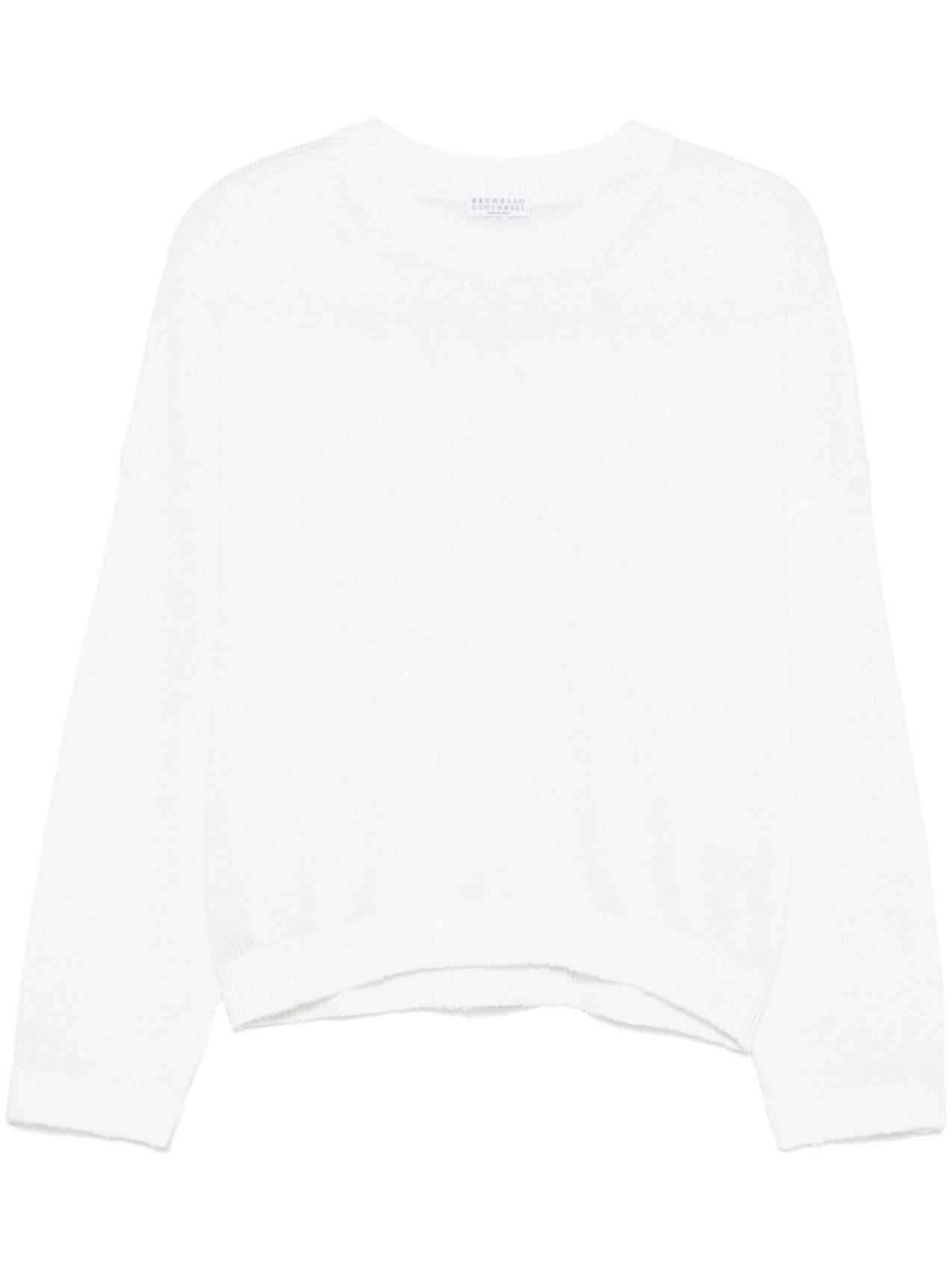 Brunello Cucinelli свитер с пайетками, белый
Brunello Cucinelli свитер с пайетками, белый