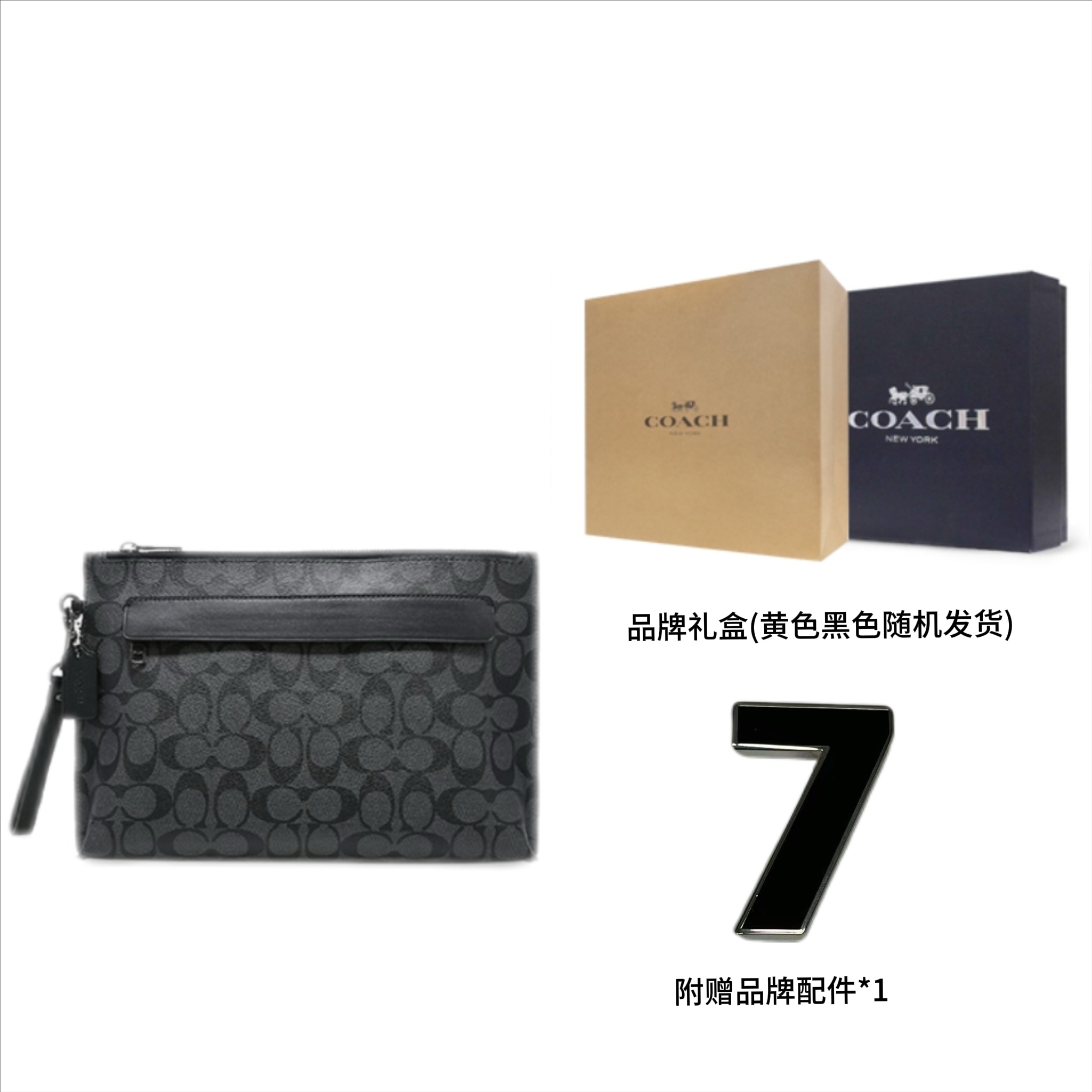 COACH Кожаный клатч с покрытием из ткани
COACH Кожаный клатч с покрытием из ткани