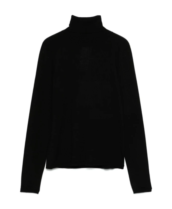 Черный кашемировый ребристый свитер с высоким воротником Max Mara, черный
Черный кашемировый ребристый свитер с высоким воротником Max Mara, черный