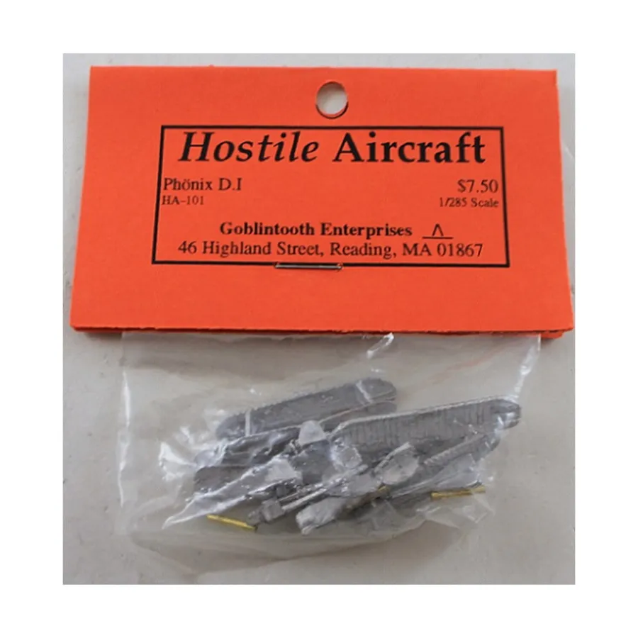 Фоникс Д-1, Hostile Aircraft Miniatures - Austria-Hungary Great War (1:285)
Фоникс Д-1, Hostile Aircraft Miniatures - Austria-Hungary Great War (1:285)
