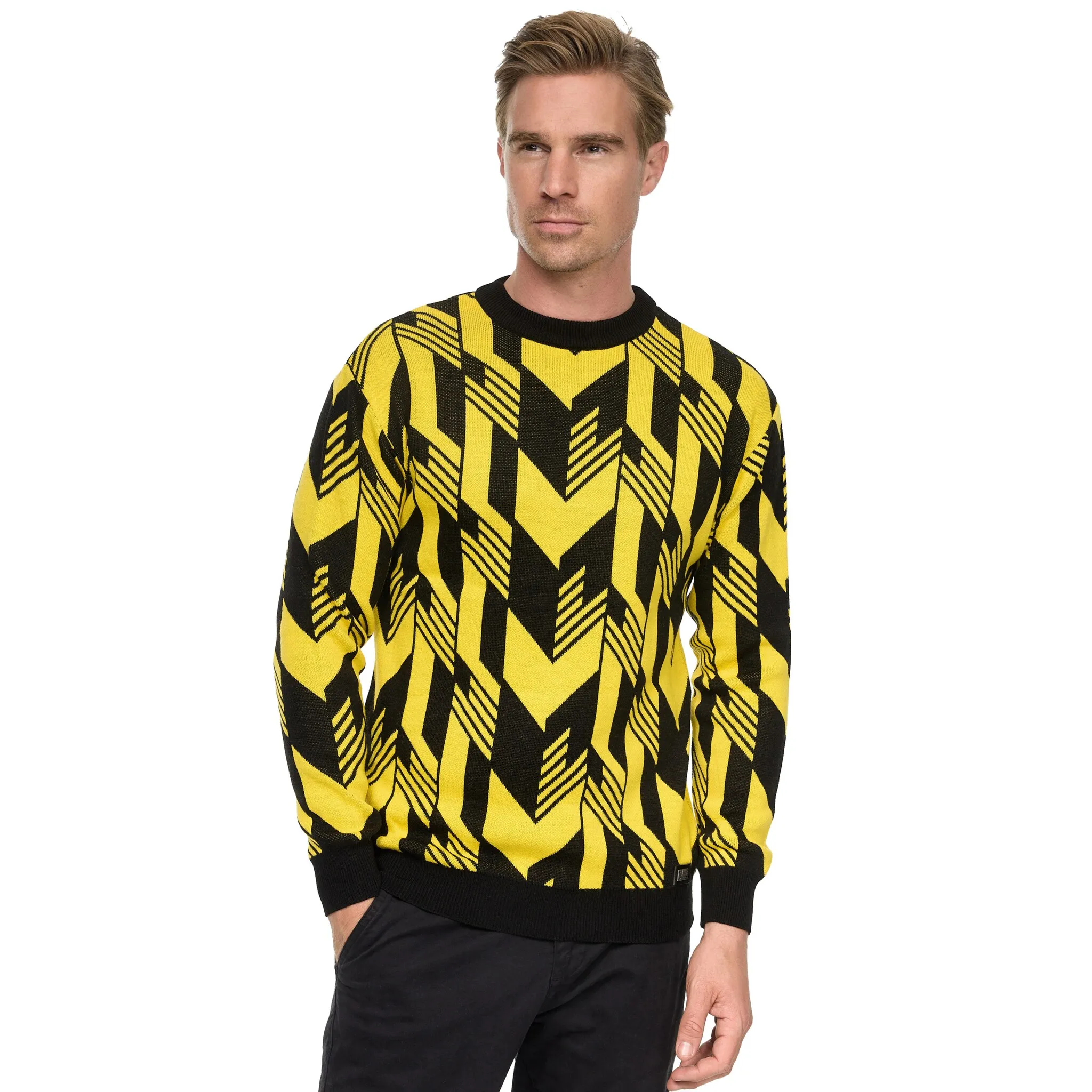 Двухцветный вязаный свитер Rusty Neal, желтый
Двухцветный вязаный свитер Rusty Neal, желтый