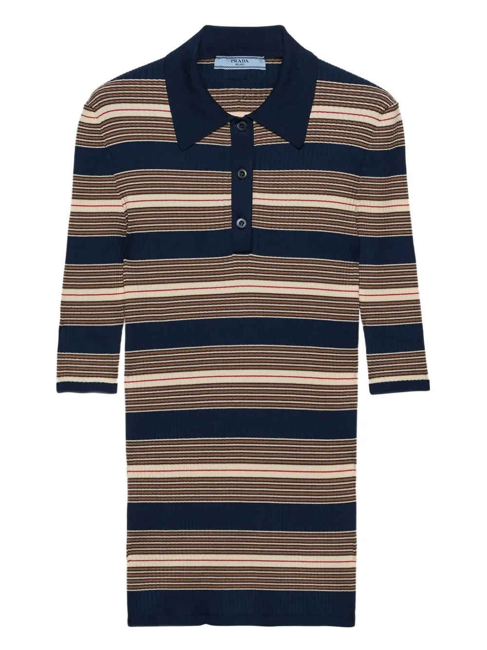Полосатая рубашка поло Prada, синий
Полосатая рубашка поло Prada, синий
