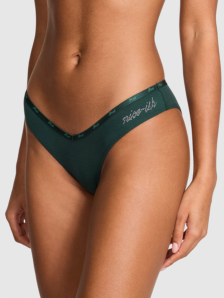 Трусики-Танга из хлопка с логотипом Pink, smooth deep forest nice-ish diamante graphic
Трусики-Танга из хлопка с логотипом Pink, smooth deep forest nice-ish diamante graphic