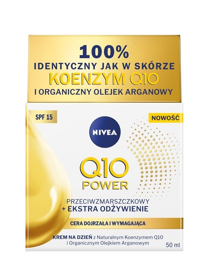 Nivea Q10 Power SPF15 дневной крем для лица, 50 ml
Nivea Q10 Power SPF15 дневной крем для лица, 50 ml