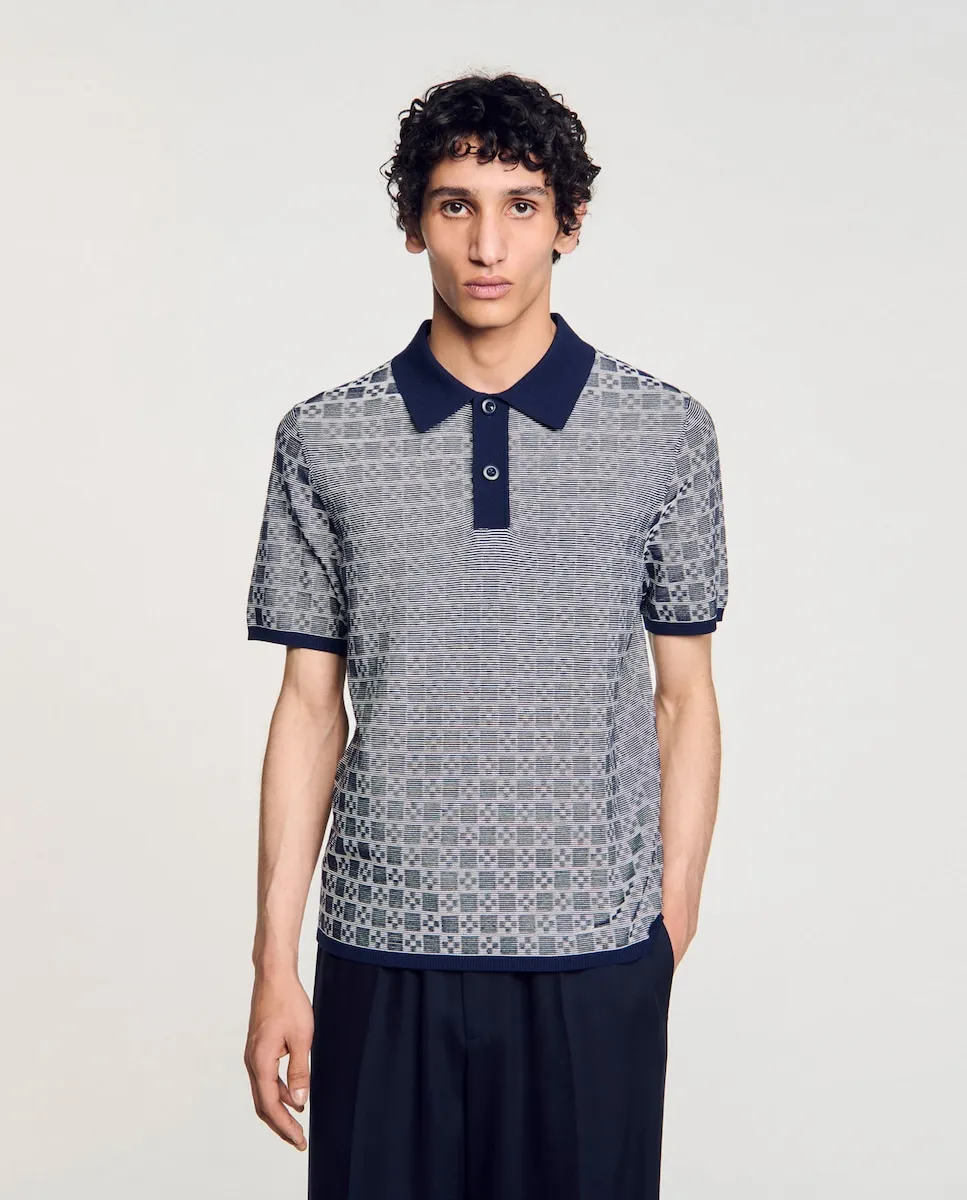 Мужское квадратное кросс-поло Sandro, тёмно-синий
Мужское квадратное кросс-поло Sandro, тёмно-синий