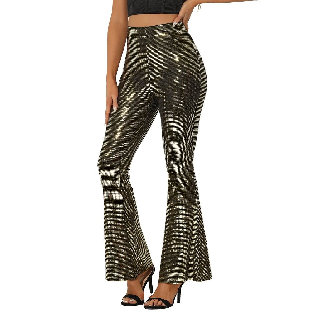 Брюки с пайетками для женщин, блестящие эластичные брюки-клеш с блестящими блестками ALLEGRA K, золотой
Брюки с пайетками для женщин, блестящие эластичные брюки-клеш с блестящими блестками ALLEGRA K, золотой