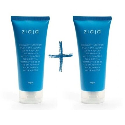 Мицеллярный шампунь для поврежденных и сухих волос 200 мл х 2, Ziaja 
Мицеллярный шампунь для поврежденных и сухих волос 200 мл х 2, Ziaja