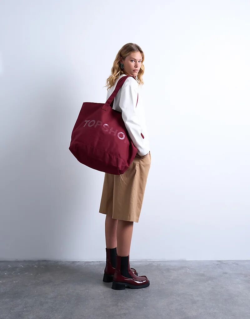 Сумка-шоппер Topshop бордового цвета
Сумка-шоппер Topshop бордового цвета