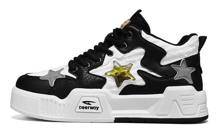 Кеды мужские, обувь для скейтбординга высокая черный/белый Deerway
Кеды мужские, обувь для скейтбординга высокая черный/белый Deerway