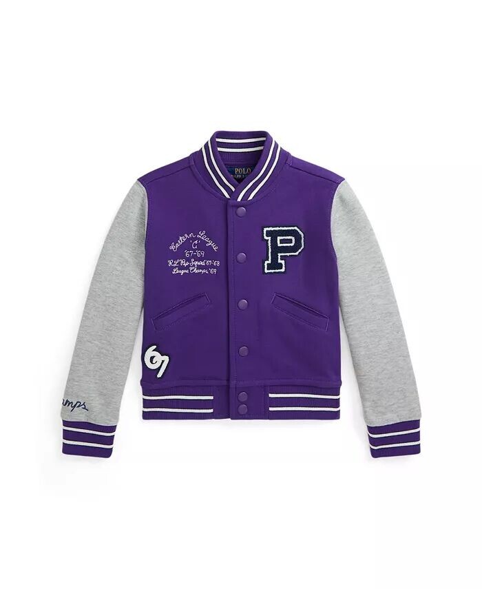 Бейсбольная куртка двойной вязки для малышей и маленьких девочек Polo Ralph Lauren, фиолетовый
Бейсбольная куртка двойной вязки для малышей и маленьких девочек Polo Ralph Lauren, фиолетовый