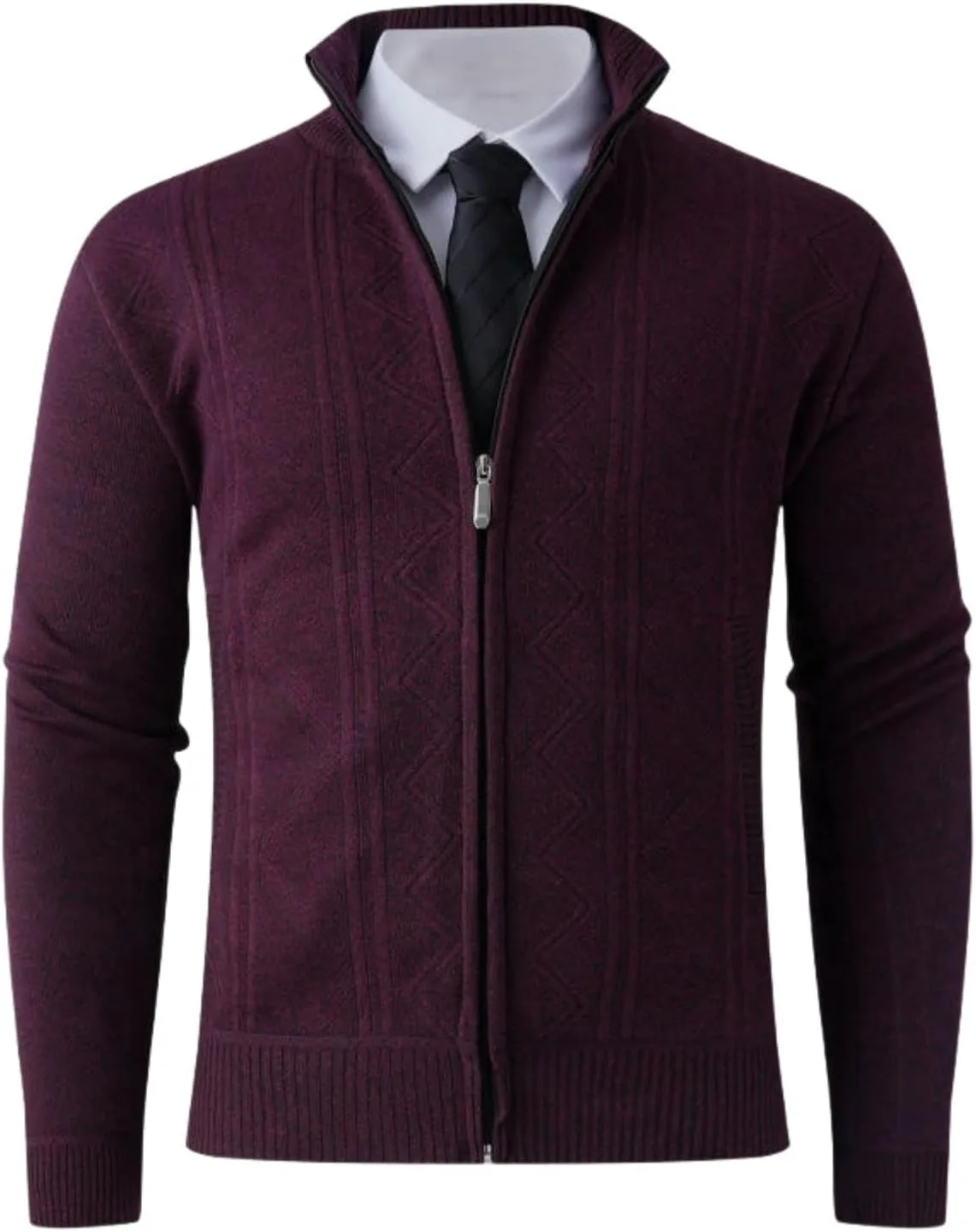 Мужской свитер с воротником стойкой и молнией MQMYJSP
Мужской свитер с воротником стойкой и молнией MQMYJSP