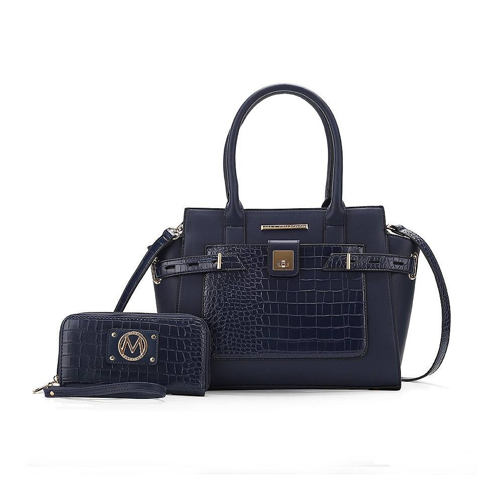 MKF Collection Isla Сумка-саквояж из веганской кожи с тиснением под крокодила от Mia K, темно-синий
MKF Collection Isla Сумка-саквояж из веганской кожи с тиснением под крокодила от Mia K, темно-синий