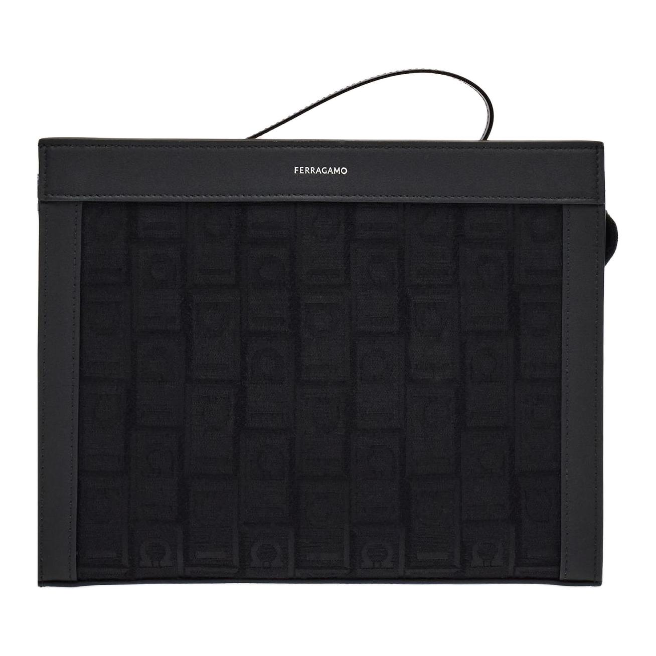 Клатч из телячьей кожи и текстиля FERRAGAMO мужской черный
Клатч из телячьей кожи и текстиля FERRAGAMO мужской черный