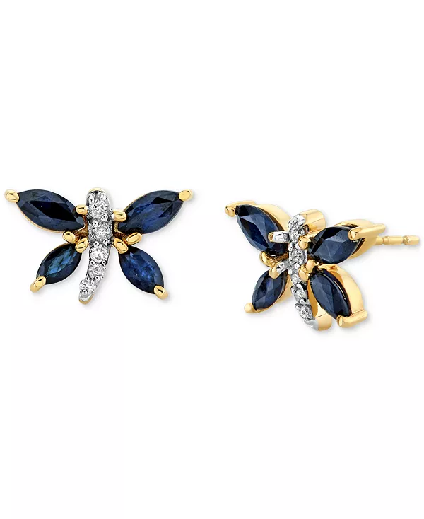 Серьги-Гвоздики в форме бабочек с выращенными в лаборатории сапфирами (1-3/8 карата) и бриллиантами Macy'S, sapphire
Серьги-Гвоздики в форме бабочек с выращенными в лаборатории сапфирами (1-3/8 карата) и бриллиантами Macy'S, sapphire
