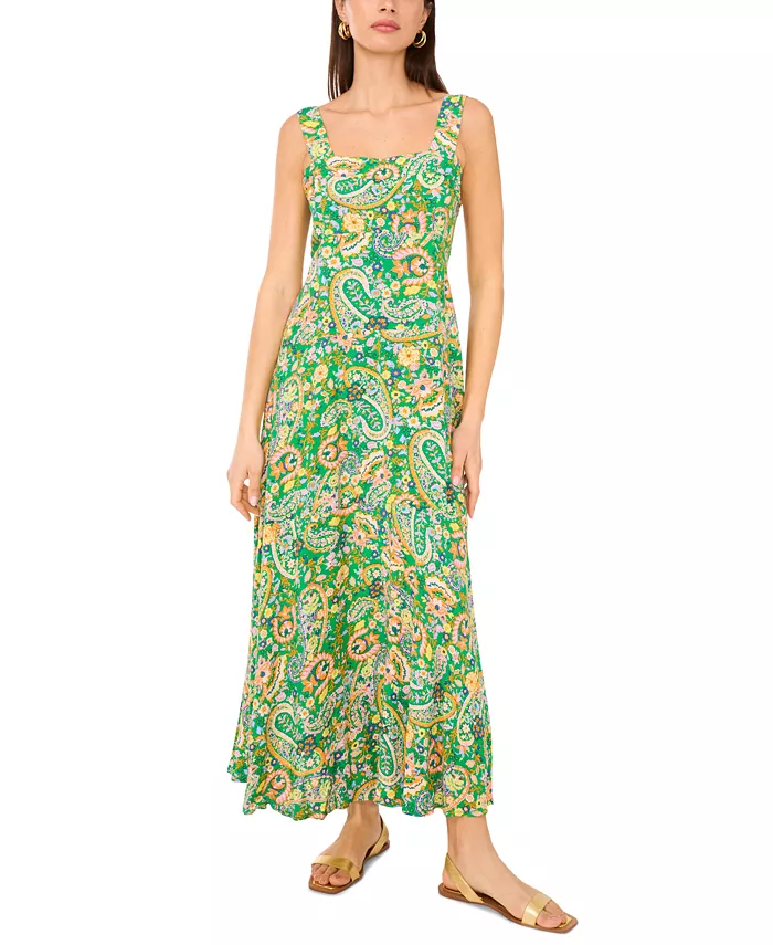 Женское бесшовное макси-платье с квадратным вырезом и сборкой на спине, без рукавов, в цветочном принте "пейсли" Vince Camuto, зеленый
Женское бесшовное макси-платье с квадратным вырезом и сборкой на спине, без рукавов, в цветочном принте "пейсли" Vince Camuto, зеленый