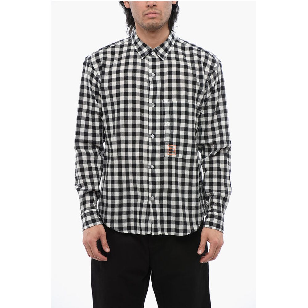 Черно-белая рубашка из полиэстера Woolrich, Black and White
Черно-белая рубашка из полиэстера Woolrich, Black and White