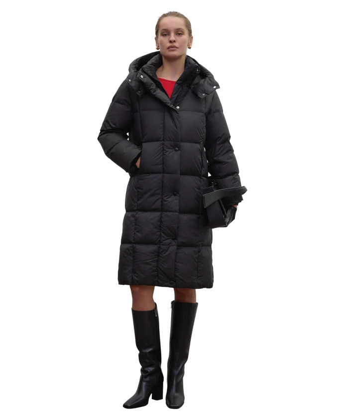 Зимнее пуховое пальто длиной до колена Estro, черный
Зимнее пуховое пальто длиной до колена Estro, черный