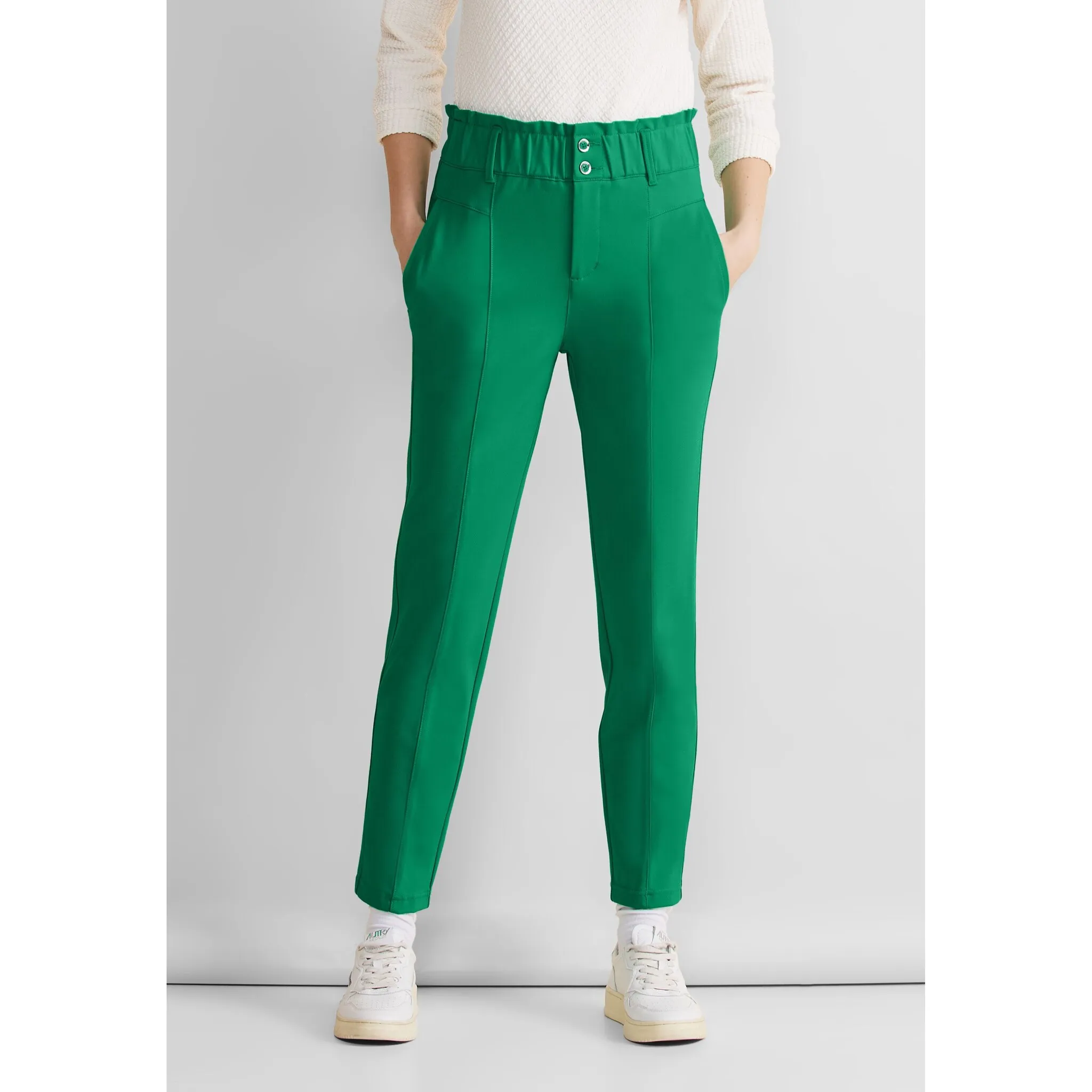 Брюки STREET ONE в бумажном пакете, с небольшими складками, зеленый
Брюки STREET ONE в бумажном пакете, с небольшими складками, зеленый