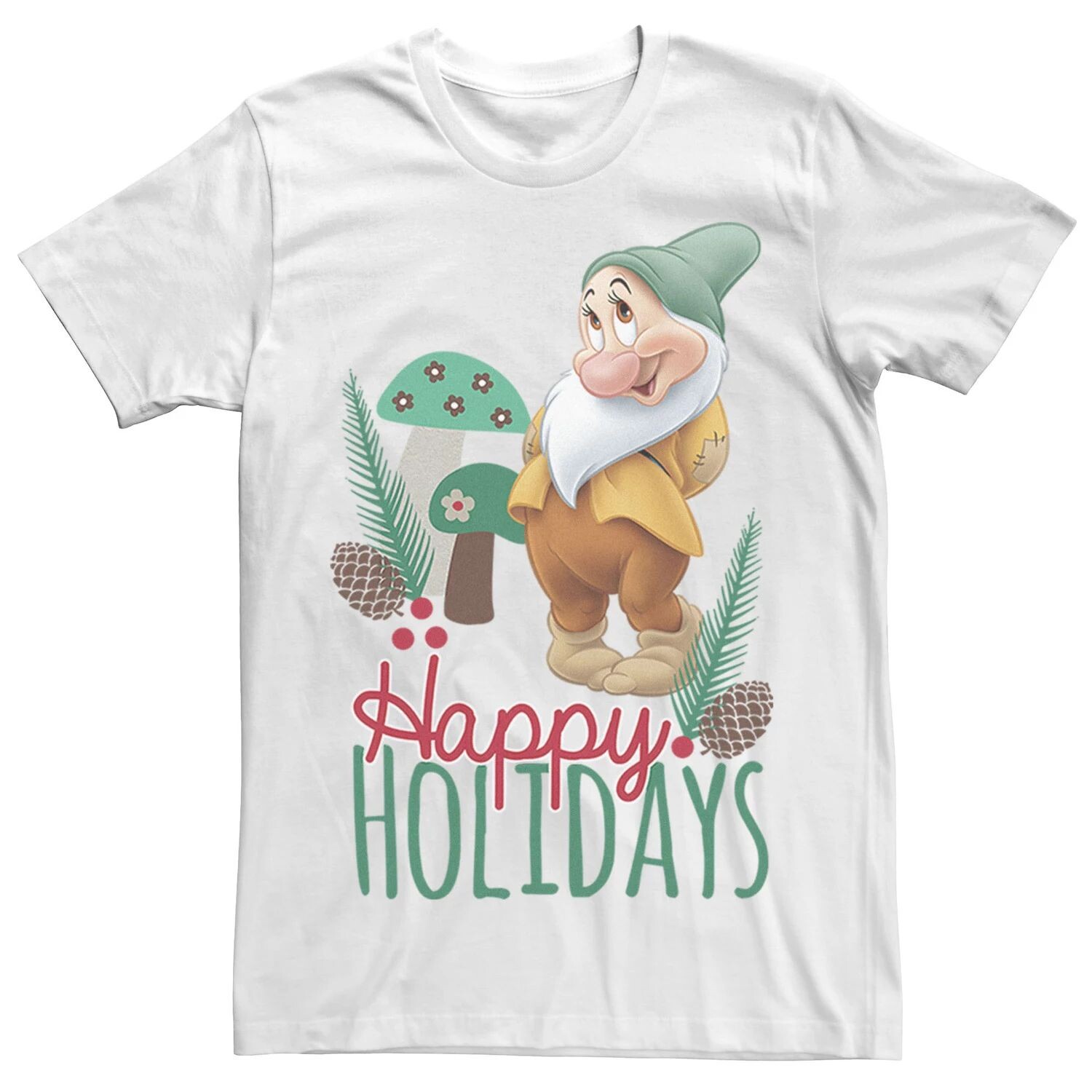 Мужская футболка с рисунком Snow White Bashful Happy Holidays Disney 
Мужская футболка с рисунком Snow White Bashful Happy Holidays Disney
