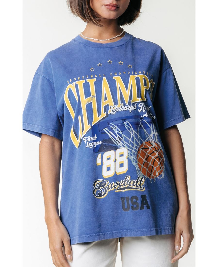 Женская футболка Champions Acid Wash свободного кроя Colourful Rebel, Blue, Серый, Женская футболка Champions Acid Wash свободного кроя Colourful Rebel, Blue
Женская футболка Champions Acid Wash свободного кроя Colourful Rebel, Blue, Серый, Женская футболка Champions Acid Wash свободного кроя Colourful Rebel, Blue